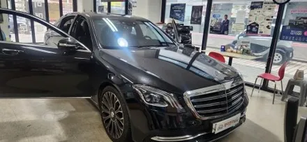 2021년 벤츠 S560 에 SF-300A 미러링 아틀란네비장착 / 안산 단원구 초지동