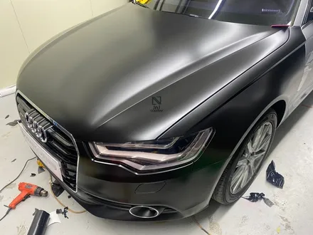 아우디 A6 C7 3.0TDI 에이버리 사틴블랙 전체랩핑 시공, 파주 운정 수입자동차 랩핑잘하는 곳! 사고수리까지 완벽하게 가능한 제이엔제이컴퍼니 / 고양시 성석동