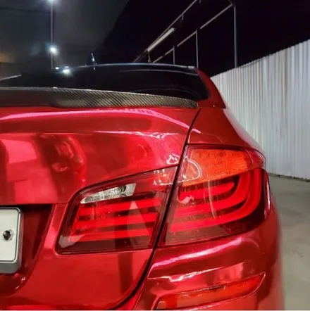BMW F10 528i 순정 지중해블루 도장에서, 화려한 레드 크롬 전체랩핑! 이 모든것은 파주운정 제이엔제이컴퍼니에서! [서울랩핑,일산랩핑,김포랩핑,인천랩핑] / 고양시 성석동