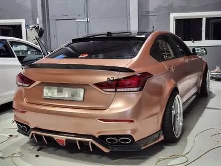 제네시스 G80스포츠 오버휀다 튜닝카, 사틴로즈골드 전체랩핑 및 포인트랩핑 시공! 수입 국산 자동차튜닝전문 제이엔제이컴퍼니!경상북도 대구에서 경기도 일산까지! / 고양시 성석동