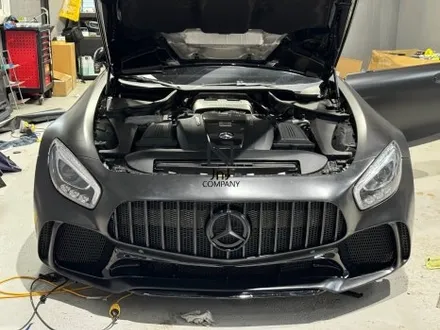 경기도 고양시 일산 수입자동차전문 튜닝샵 제이엔제이 메르세데스 벤츠 AMG GT S 스포츠카 기존 실버랩핑 제거 후 전체랩핑 재시공! 프론트범퍼 보수도장까지! 수리와 랩핑을 한번에 / 고양시 성석동