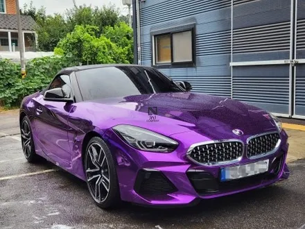 BMW Z4 렌트카공제 퍼플크롬 랩핑차량 보험수리, 공업사 사고수리 이후 기존 자동차랩핑 까지 깔끔하게 시공완료! 경기도 고양시 일산 덕양구 제이엔제이모터스 / 고양시 성석동