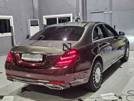 메르세데스 벤츠 전기형 W222 S-Class 350d, 후기형 마이바흐 신형개조 컨버전 이후 전체랩핑시공! 마이바흐상징 듀오(투)톤&코치라인까지! 랩핑은 경기도 일산 제이엔제이 / 고양시 성석동