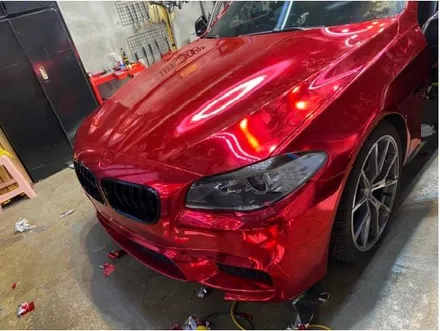 BMW F10 528i 순정 지중해블루 도장에서, 화려한 레드 크롬 전체랩핑! 이 모든것은 파주운정 제이엔제이컴퍼니에서! [서울랩핑,일산랩핑,김포랩핑,인천랩핑] / 고양시 성석동