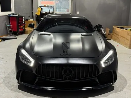 경기도 고양시 일산 수입자동차전문 튜닝샵 제이엔제이 메르세데스 벤츠 AMG GT S 스포츠카 기존 실버랩핑 제거 후 전체랩핑 재시공! 프론트범퍼 보수도장까지! 수리와 랩핑을 한번에 / 고양시 성석동