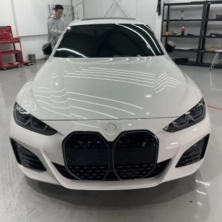 BMW i4 사틴블랙 전체랩핑시공 / 충남 천안