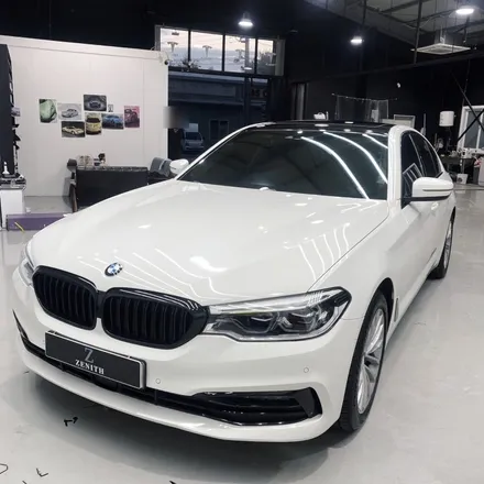 BMW 5시리즈 크롬죽이기,루프스킨 시공 / 충남 천안