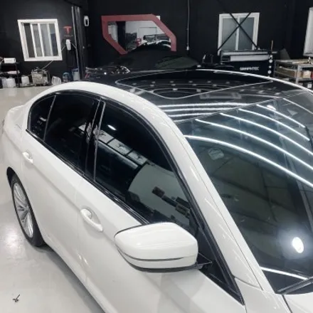 BMW 5시리즈 크롬죽이기,루프스킨 시공 / 충남 천안