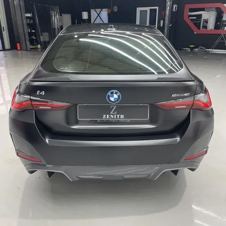 BMW i4 사틴블랙 전체랩핑시공 / 충남 천안