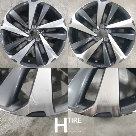 렉서스 NX350H 건메탈폴리쉬 오이도 대부도 휠복원 수리 도색 타이어테크은계점