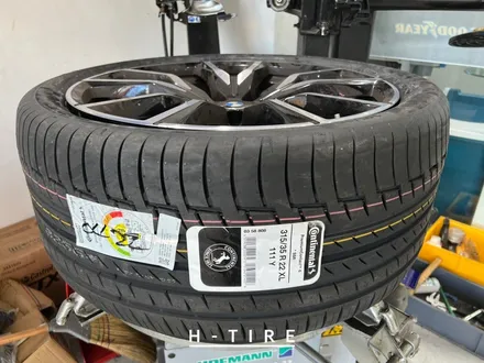 부천휠복원 BMW X7 블랙폴리쉬  콘티넨탈 PC6 315 35 22 타이어교환