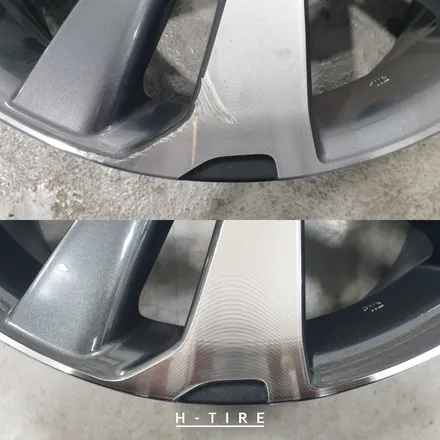 렉서스 NX350H 건메탈폴리쉬 오이도 대부도 휠복원 수리 도색 타이어테크은계점