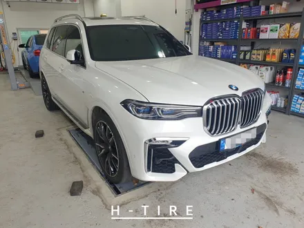 부천휠복원 BMW X7 블랙폴리쉬  콘티넨탈 PC6 315 35 22 타이어교환