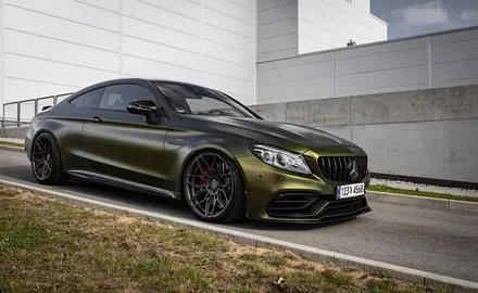 벤츠 C63S 20인치 휠타이어 장착 가변배기 일체형 차고조절 다운스프링 장착 / 경기 고양 일산서구