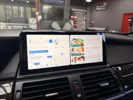 진주 BMW X6 (E71) 안드로이드 올인원 10.25인치 내비게이션 장착 후기 / 진주, 창원
