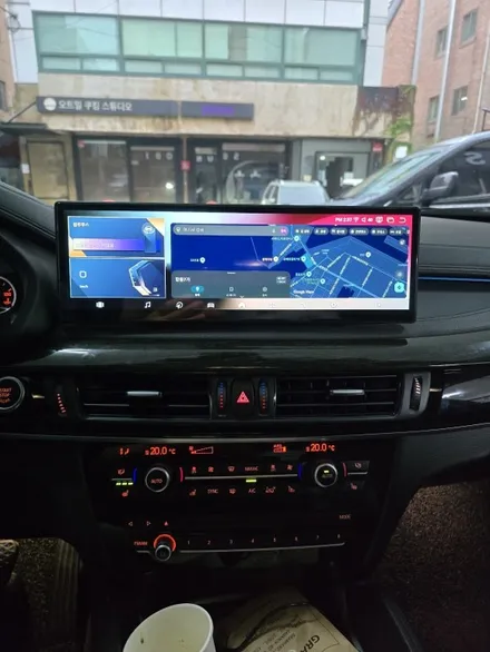 BMW X6 클라이드코리아 15인치 안드로이드 올인원+ 4채널 어라운드뷰 작업. / 서울 서초 양재동