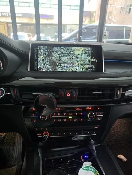 BMW X6 클라이드코리아 15인치 안드로이드 올인원+ 4채널 어라운드뷰 작업. / 서울 서초 양재동