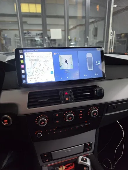 BMW 5시리즈(E60/E61) 카나로 두두7 12.3인치 안드로이드 올인원 & AHD 후방카메라 완벽 장착 / 서울 서초 양재동