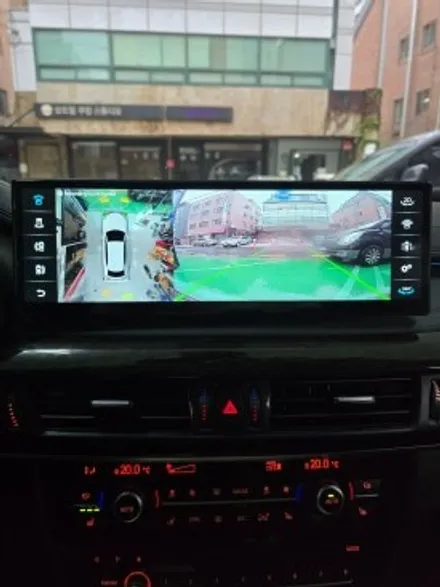 BMW X6 클라이드코리아 15인치 안드로이드 올인원+ 4채널 어라운드뷰 작업. / 서울 서초 양재동