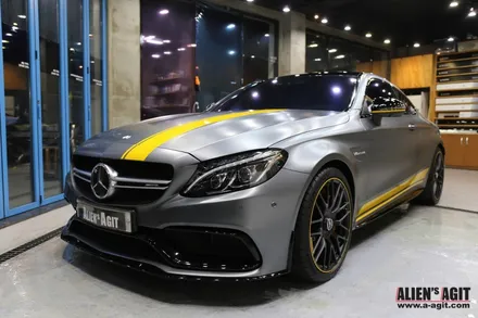 메르세데스 AMG C63 쿠페 유리창 물들이기. / 성남시 분당구 운중동