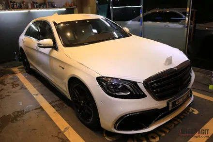 메르세데스 벤츠 AMG S63 전면 아이리스 측후면 블러스터 틴팅신차패키지 코팅 : 벤츠의 플레그쉽을 있는 그대로 보호하는법 / 성남시 분당구 운중동
