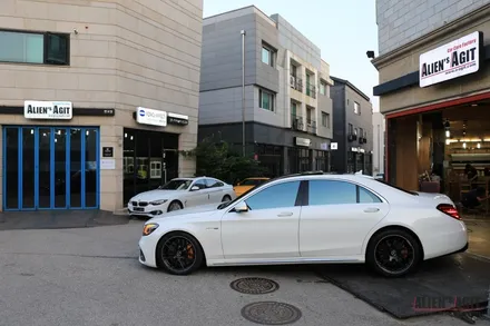 메르세데스 벤츠 AMG S63 전면 아이리스 측후면 블러스터 틴팅신차패키지 코팅 : 벤츠의 플레그쉽을 있는 그대로 보호하는법 / 성남시 분당구 운중동