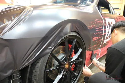 국내에서 만나는 GT4 클럽 스포츠 : 카이맨 718 GTS 에일리언아지트 GT4 클럽스포츠 디자인 랩핑 / 성남시 분당구 운중동