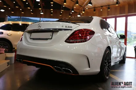 [에일리언 아지트] 메르세데스 (벤츠) AMG C63s 데칼 시공 / 성남시 분당구 운중동