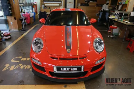 포르쉐 911(997) GT3 래핑이야기(에이버리 레드) / 성남시 분당구 운중동