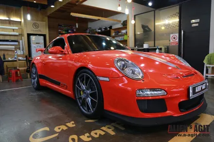 포르쉐 911(997) GT3 래핑이야기(에이버리 레드) / 성남시 분당구 운중동