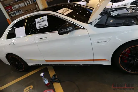 [에일리언 아지트] 메르세데스 (벤츠) AMG C63s 데칼 시공 / 성남시 분당구 운중동