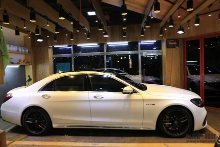 메르세데스 벤츠 AMG S63 전면 아이리스 측후면 블러스터 틴팅신차패키지 코팅 : 벤츠의 플레그쉽을 있는 그대로 보호하는법 / 성남시 분당구 운중동