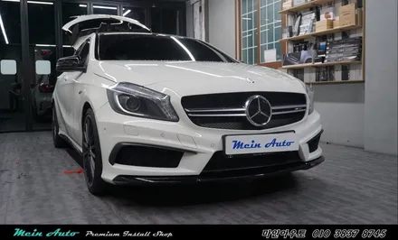벤츠 A45 AMG 블랙박스 아이나비 QXD950View Black과 리튬인산철 보조배터리 에코파워팩 장착 / 경남 창원