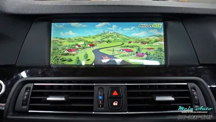 BMW 520d(F10) 아틀란 3D 터치 네비게이션 매립 & 순정 HUD 연동 / 경남 창원 마산 수입차 BMW 터치 네비 매립 전문 / 경남 창원