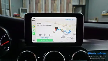 벤츠 C클래스(W205) 티맵과 카카오 내비를 편리하게 유무선 애플 카플레이 / 안드로이드 오토 설치 / 경남 창원
