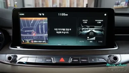 기아 신형 더 K9 뒷좌석에 안드로이드 후석(리어) 모니터 장착 / 경남 창원