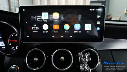 벤츠 C클래스(W205) C220d 국산 12.3인치 모니터와 M2C-200A 플러스 시공 / 경남 창원