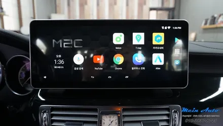 2014년 벤츠 CLS350(W218) 국산 12.3인치 모니터와 안드로이드 네비게이션 M2C-200A Plus / 경남 창원