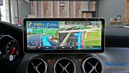 2018 벤츠 X156 GLA220 국산 12.3인치 모니터, 안드로이드 네비게이션 M2C-200A 셋탑 / 경남 창원