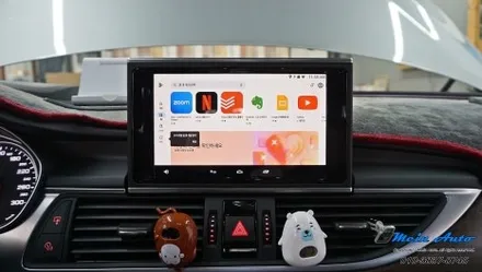 아우디 A6(C7) 순정 MMI 연동 안드로이드 셋탑 네비게이션 M2C-200A 카블릿 설치