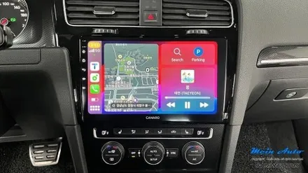 폭스바겐 골프 MK7 10인치 안드로이드 올인원 카나로 X PLUS, 국산 후방카메라 설치