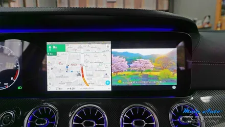 벤츠 CLS클래스(C257) 안드로이드 Ai BOX 와글미디어 캐스트와 에어 터치 모듈 설치
