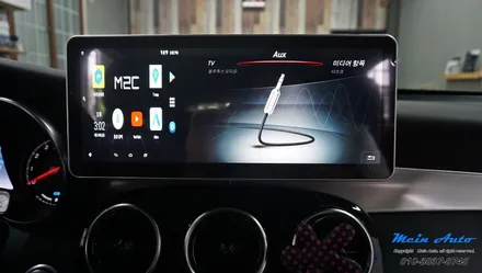 2019년 벤츠 GLC클래스(X253) 국산 12.3인치 모니터와 안드로이드 네비게이션 M2C-200A 셋탑 / 경남 창원