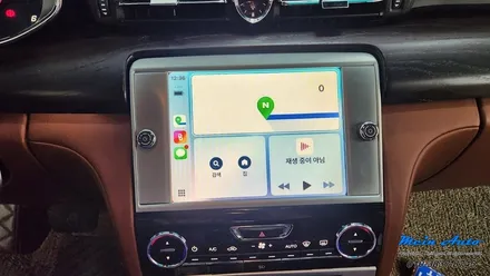 마세라티 콰트로포르테 티맵, 카카오 내비 사용 무선 애플 카플레이 & 안드로이드 오토 설치 / 경남 창원