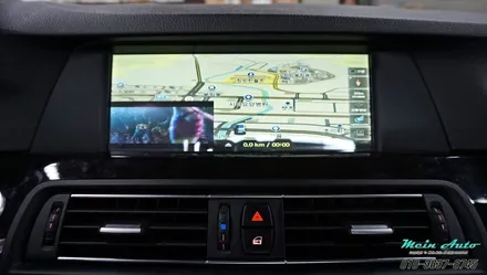 BMW 520d(F10) 아틀란 3D 터치 네비게이션 매립 & 순정 HUD 연동 / 경남 창원 마산 수입차 BMW 터치 네비 매립 전문 / 경남 창원