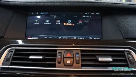 BMW 7시리즈(F02) 750Li  터치 네비게이션 아이나비 X1 큐브 & 순정 HUD 연동 작업 / 경남 창원