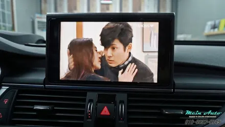 아우디 A6(C7) 아틀란 3D 터치 네비게이션 매립과 안드로이드 플레이 후석(리어) 모니터 장착 / 경남 창원