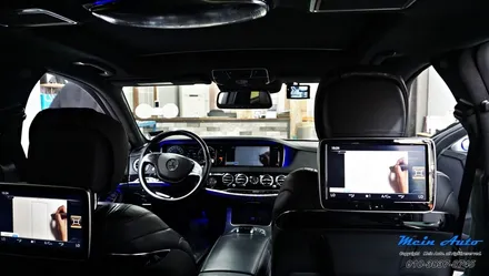 벤츠 S클래스(W222) S500 마이바흐 안드로이드 셋탑 M2C-200 플러스 시공, 순정 후석 모니터 연동 / 경남 창원