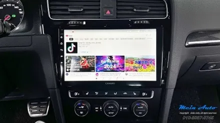 폭스바겐 골프 MK7 10인치 안드로이드 올인원 카나로 X PLUS, 국산 후방카메라 설치