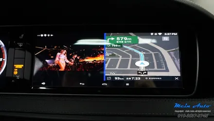 벤츠 S클래스(W222) 티맵, 카카오 네비, 유튜브 사용이 가능한 안드로이드 셋탑 M2C 카블릿 장착 / 경남 창원